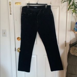Black corduroy pants